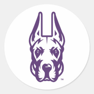 Adesivo Redondo Universidade de Albany Great Dane Mascot Head