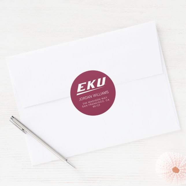 Adesivo Redondo Universidade de Kentucky Oriental | EKU (Envelope)