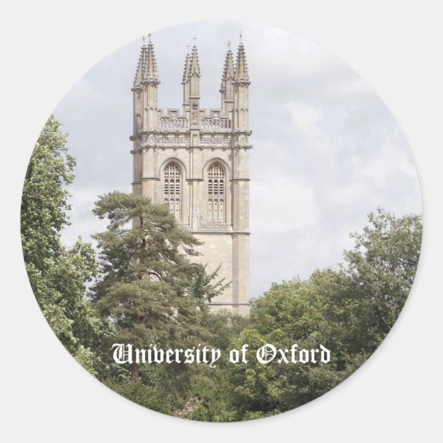 Adesivo Redondo Universidade de Oxford (Frente)