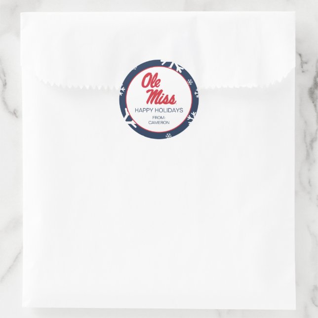 Adesivo Redondo Universidade do Mississippi | Script Ole Miss (Bolsa)