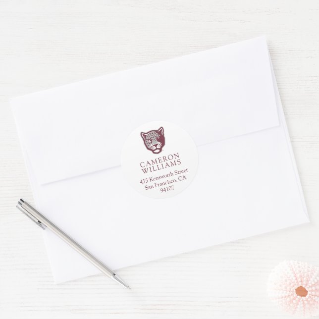 Adesivo Redondo Universidade do Texas A&M - San Antonio | Jaguares (Envelope)