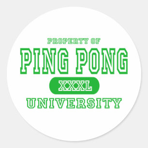 Adesivo Redondo Universidade Ping Pong