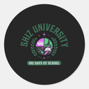 Adesivo Redondo Universidade Shiz 100 Dias De Escola Para Homens M