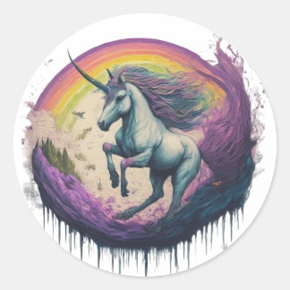 Adesivo Redondo unocorn
