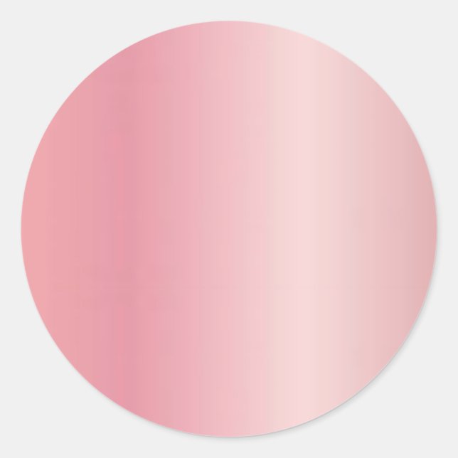 Adesivo Redondo Upload Logo Add Your Text Elegant Rose Gold Blank (Frente)