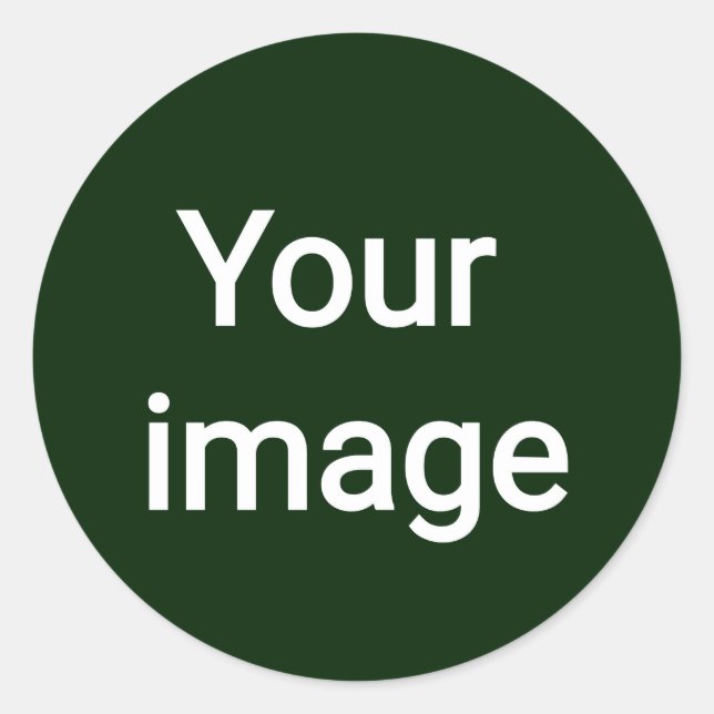 Adesivo Redondo Upload Your Custom Image – Personalized Graphic (Frente)