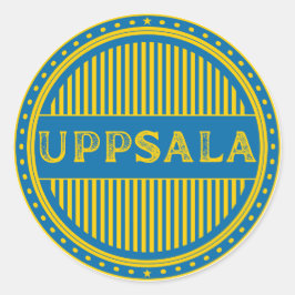 Adesivo Redondo Uppsala City Pride Emblem – Swedish Identity