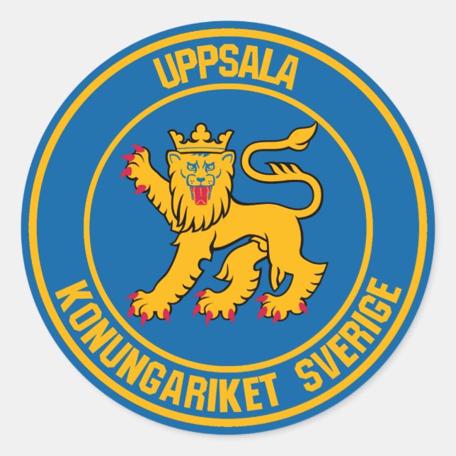 Adesivo Redondo Uppsala Round Emblem (Frente)