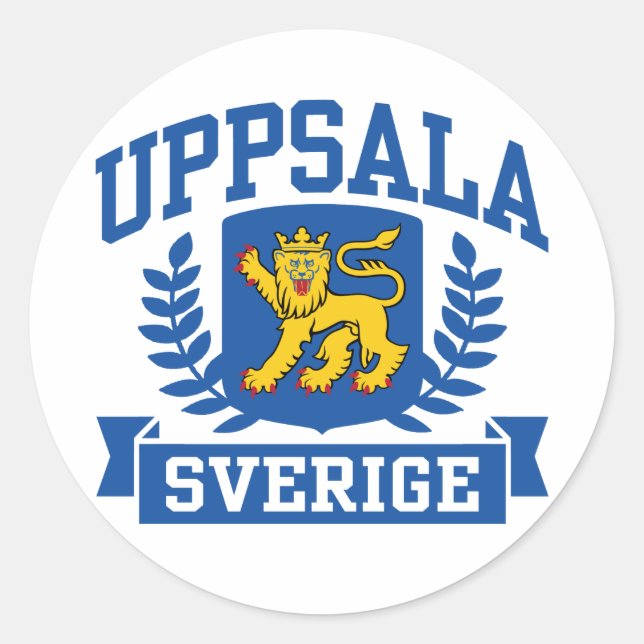 Adesivo Redondo Uppsala Sverige (Frente)