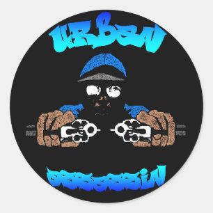 Adesivo Redondo Urban Assassin Sticker
