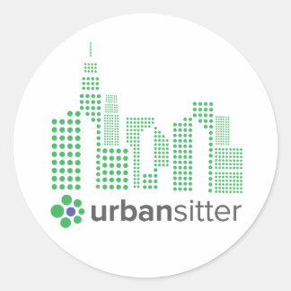 Adesivo Redondo UrbanSitter Round Sticker - 3", Folha de 6, Glossy