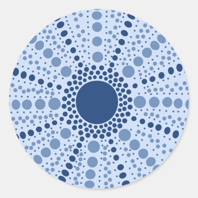 Adesivo Redondo Urchin do Mar Mínimo Geométrico (Frente)