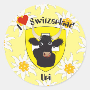 Adesivo Redondo Uri Suíça Suisse Svizzera Svirza Kleber