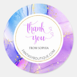 Adesivo Redondo URL do Nome Personalizado de Empresa Fabricado Man