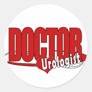 ADESIVO REDONDO UROLOGISTA DO MÉDICO DE LOGOTIPO