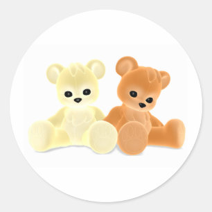 Adesivo Redondo Ursinho Bearz Sticker