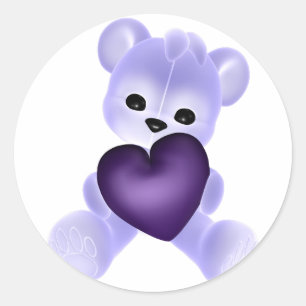 Adesivo Redondo URSINHO roxo KRW