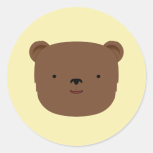 Adesivo Redondo Urso