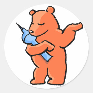 Adesivo Redondo Urso berlinês!