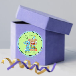 Adesivo Redondo Urso Bestial 1