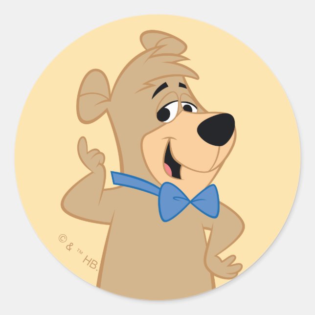 Adesivo Redondo Urso Boo-Boo Precoce (Frente)