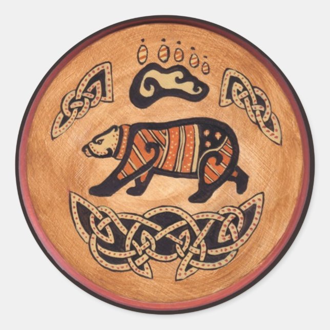 Adesivo Redondo Urso Celta (Frente)