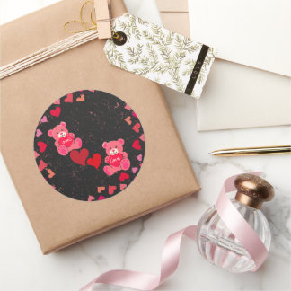 Adesivo Redondo Urso charmoso e Autocolantes