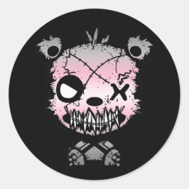 Adesivo Redondo Urso Colorido do Sinalizador do Orgulho Demográfic