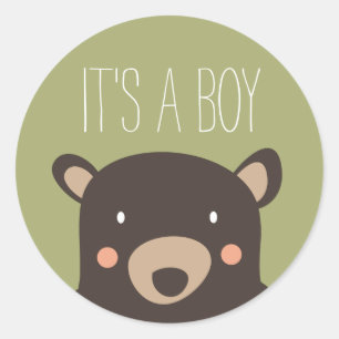 Adesivo Redondo Urso Cub