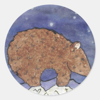 Adesivo Redondo Urso da Meia-Noite