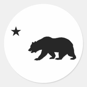 Adesivo Redondo Urso de Califórnia