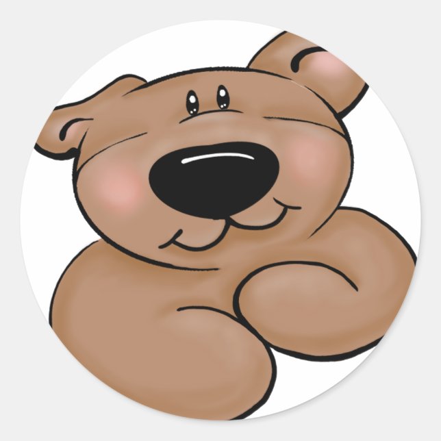 Adesivo Redondo Urso de Corda (Frente)