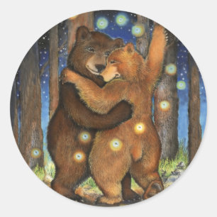 Adesivo Redondo Urso de dança