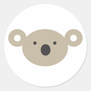 Adesivo Redondo Urso de Koala