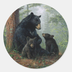 Adesivo Redondo Urso de Momma