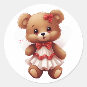 Adesivo Redondo Urso de Teddy
