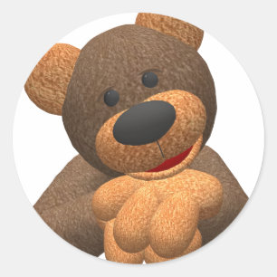 Adesivo Redondo Urso Dinky