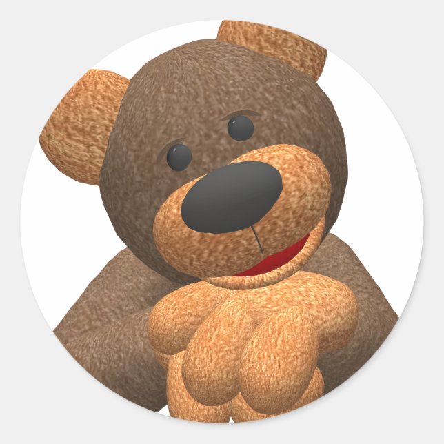 Adesivo Redondo Urso Dinky (Frente)