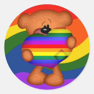 Adesivo Redondo Urso do Orgulho