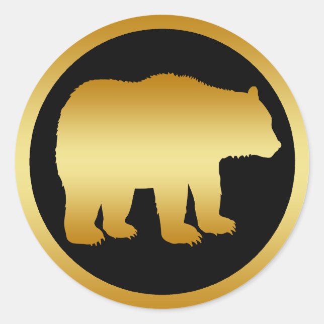 ADESIVO REDONDO URSO DOURADO (Frente)
