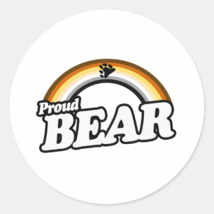 Adesivo Redondo Urso e Orgulhoso