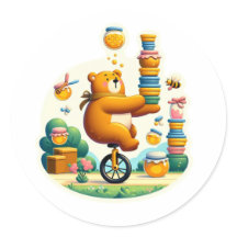 urso engraçado com abelha