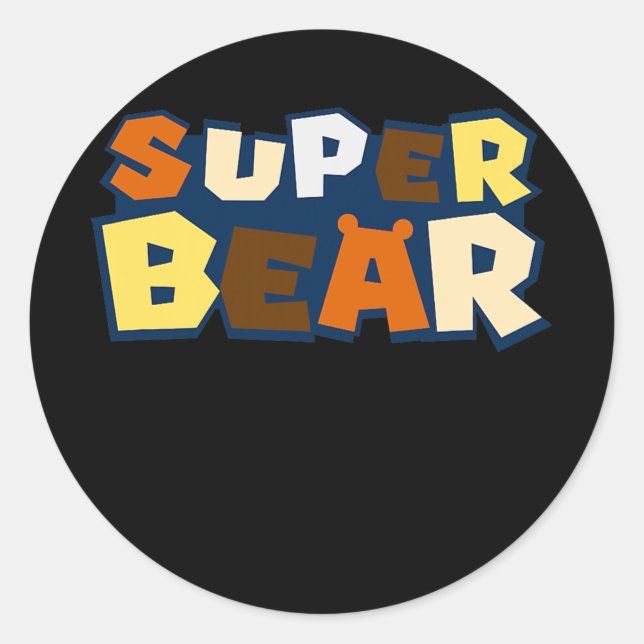 Adesivo Redondo Urso gay com bandeira de orgulho urso super urso g (Frente)