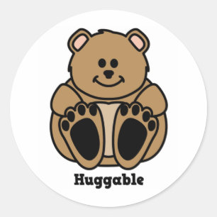 Adesivo Redondo Urso Huggable