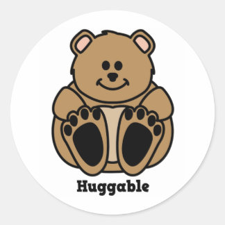 Adesivo Redondo Urso Huggable