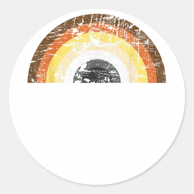 Adesivo Redondo Urso LGBTQ Durante Orgulho gay Mês - Urso Gay de C (Frente)