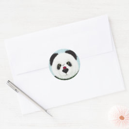 Adesivo Redondo Urso Panda Adorável