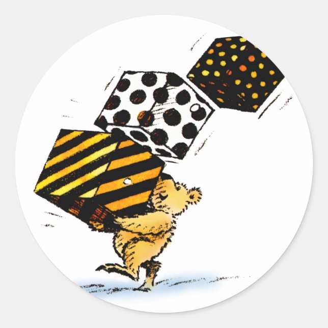 Adesivo Redondo Ursos de Natal Bonitos (Frente)