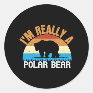 Adesivo Redondo Ursos - Sou mesmo um Urso Polar