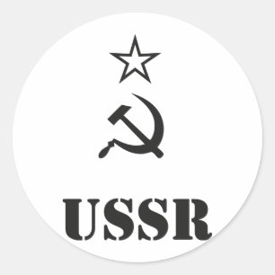 ADESIVO REDONDO URSS/CCCP/URSS
